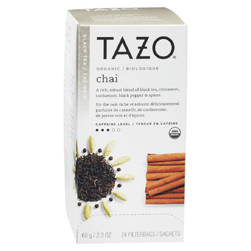 Tazo Organic Chai Tea Bags, Box Of 24