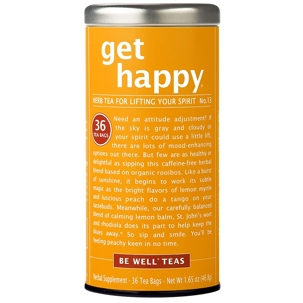 The Republic of Tea Get Happy Lifting Your Spirits Tea, No Caffeine, 36 Count, Model 742676408451