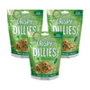 Fresh Gourmet Crispy Dillies, Pickle Flavored Fried Cucumbers 3.5 Ounce (Pack of 3)