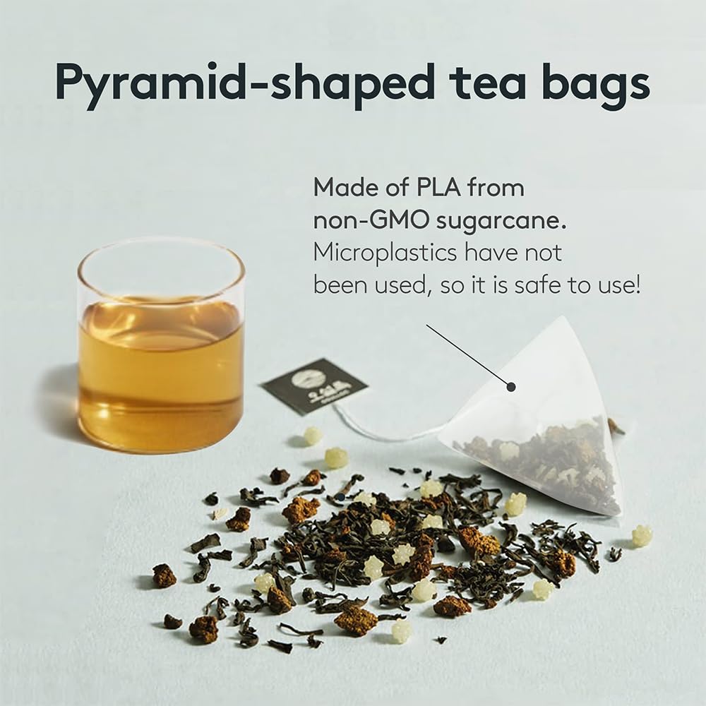 Osulloc Moon Walk Tea (Korean Pear Flavor) | Sweet Fruit Tea | 20 Pyramid Tea Bags, 1.76Oz