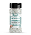 Unpretentious Snowflake Sprinkles, 3.2 oz, Cake & Cookie Decorations, Light & Fun, Winter Shapes