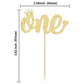 Gyufise 24 Pack One Cupcake Toppers Gold Glitter First Birthday Decorations For Kids Boy Girl First Birthday Party Decoration Supplies