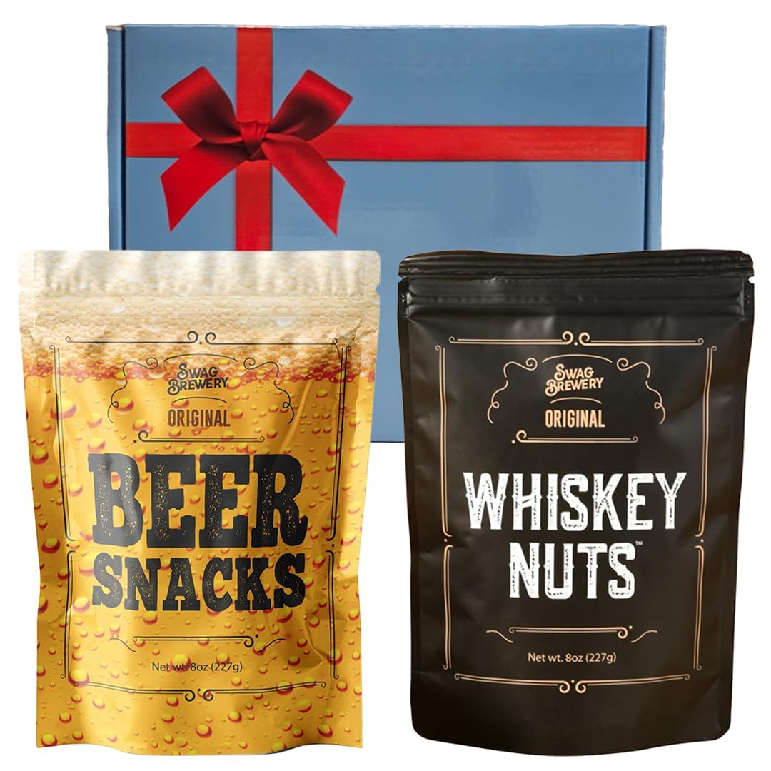 Flavor Blend Nuts & Malt Drink Snacks Gift Set | Gourmet Flavor Blend Nuts + Malt Drink Snacks Bar Mix | Made In The Usa
