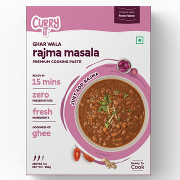 Curryit Ready To Cook Ghar Wale Rajma Curry Paste, 250G Serves 4-6 | Indian Masala Gravy | Made With Ghee | Ready In 15 Minutes 