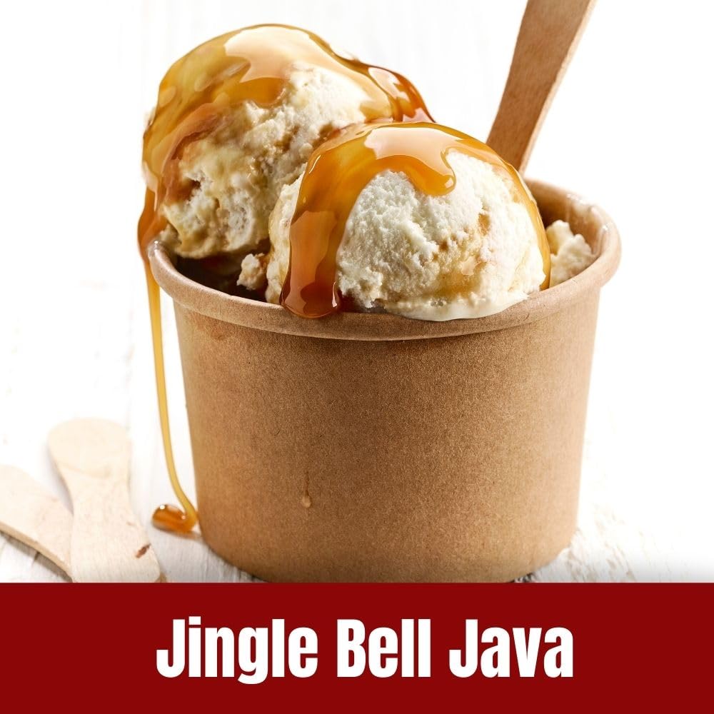 Door County Coffee Jingle Bell Java Flavored Coffee Ground - 8oz Bag - Holiday Seasonal - Medium Roast - 100% Specialty Arabica