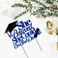 Moitkptt Graduation Cake Topper, She Believed She Could, Cardboard, Blue, 2024 Party Supplies