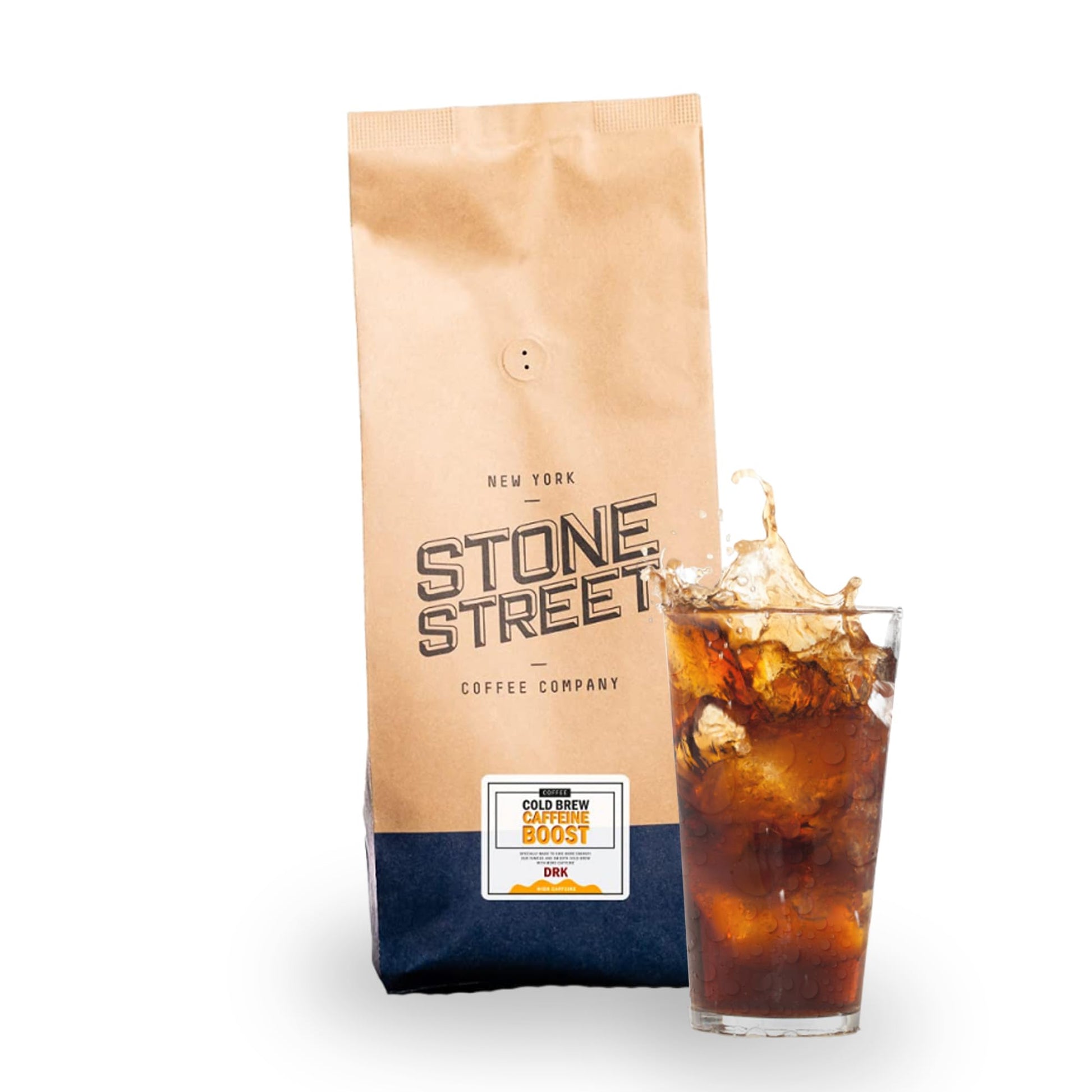 Stone Street Cold Brew Coffee, Boost Blend, Dark Roast, Coarse Ground, 32 Ounce