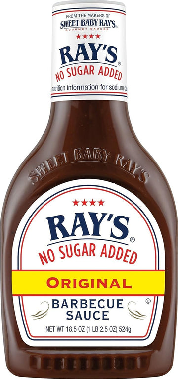 Sweet Baby Rays No Sugar Added Bbq Sauce - Original Flavor, 18.5 Oz. (Pack Of 3) - Delicious And Sweet Without The Added Sugar F