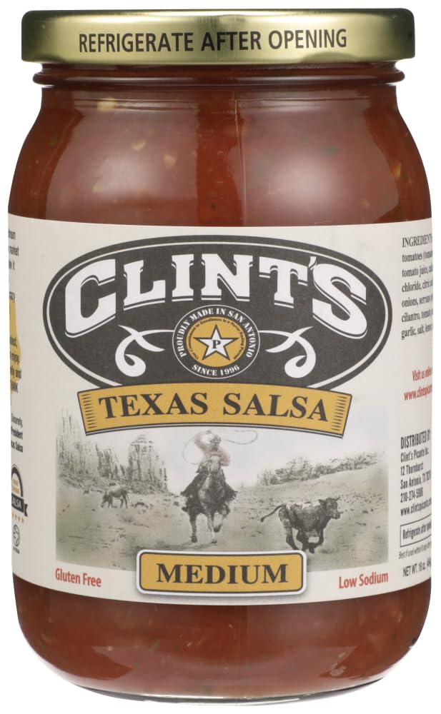 Clints Texas Medium Salsa 16.0 OZ (Pack of 1)