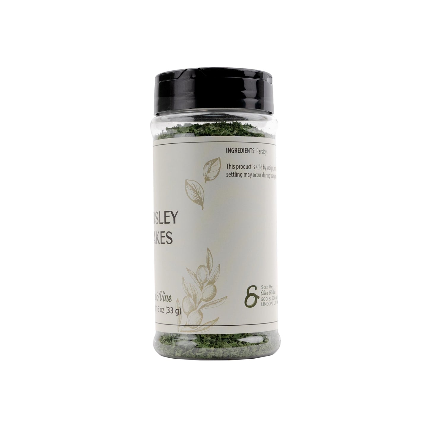 Olive & Vine Parsley Flakes, Fresh Herbal Flavor, Seasoning For Soups, Salads, Pasta, Rich Tradition, Authentic Taste, For Globa