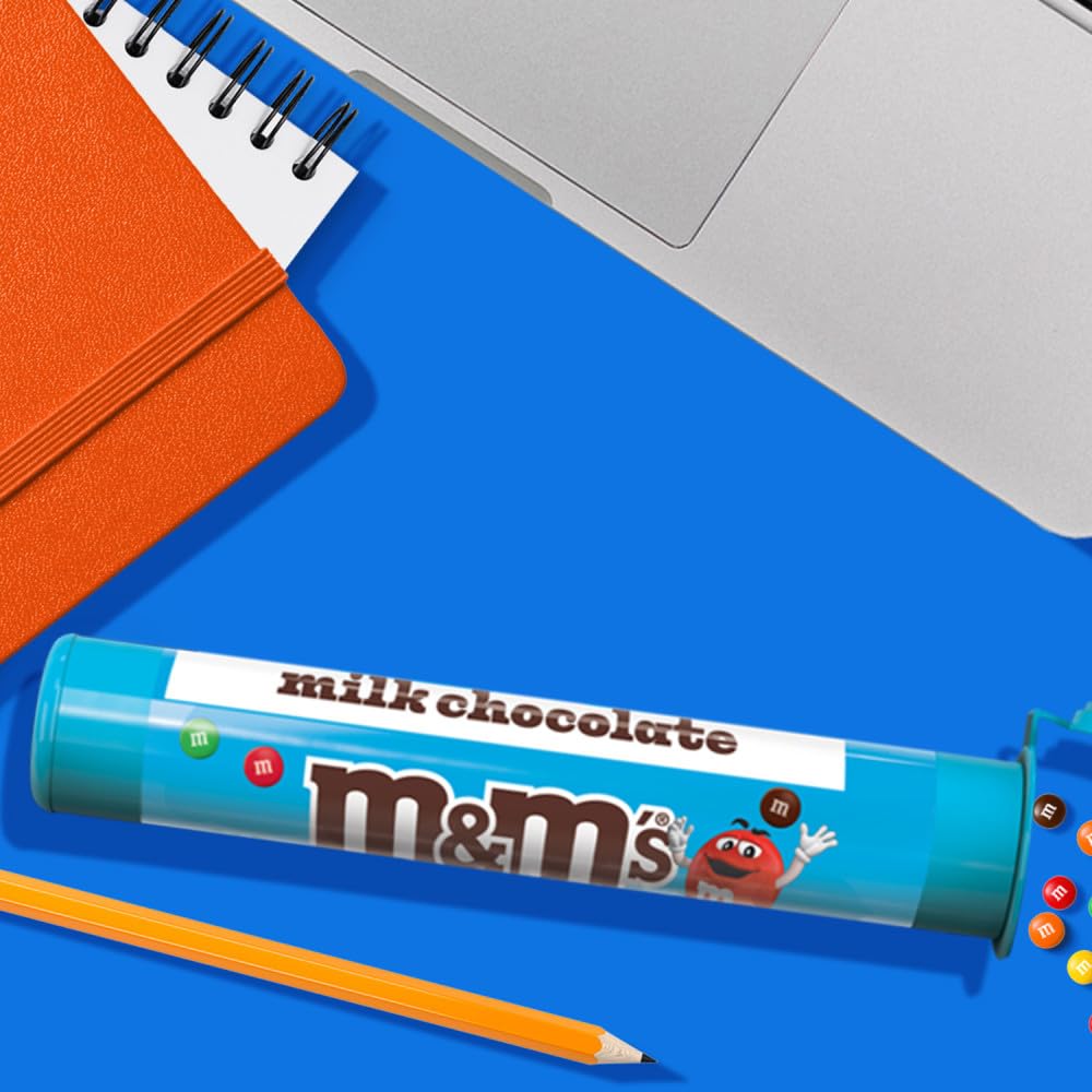 M&MS Milk Chocolate MINIS Size Candy 1.77-Ounce Tube 24-Count