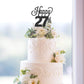 LINGTEER Cake Topper - Happy 27th Birthday Sign, Thick Paper, Black, 1 Count