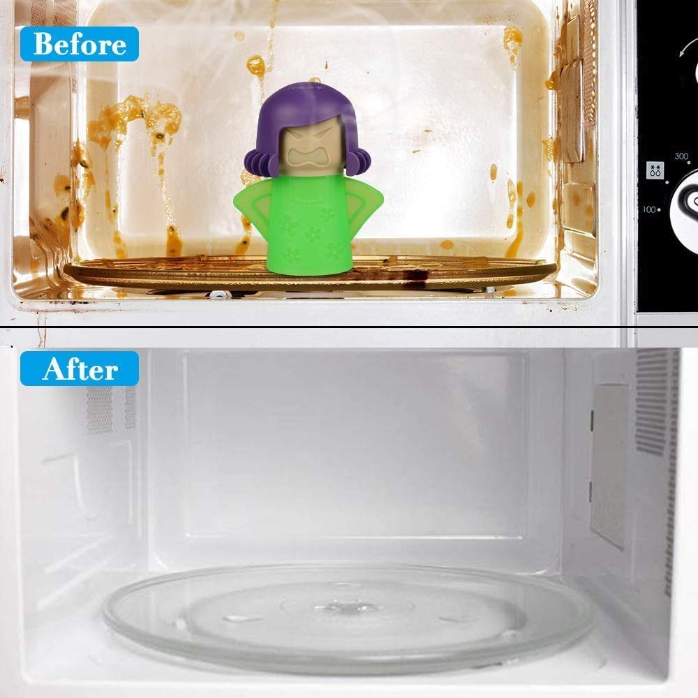 Abnaok Microwave Cleaner, 2 Pcs Angry Mama Microwave Cleaner Microwave Oven Steam Cleaner Easily Clean In Minutes Cleans Add Vin