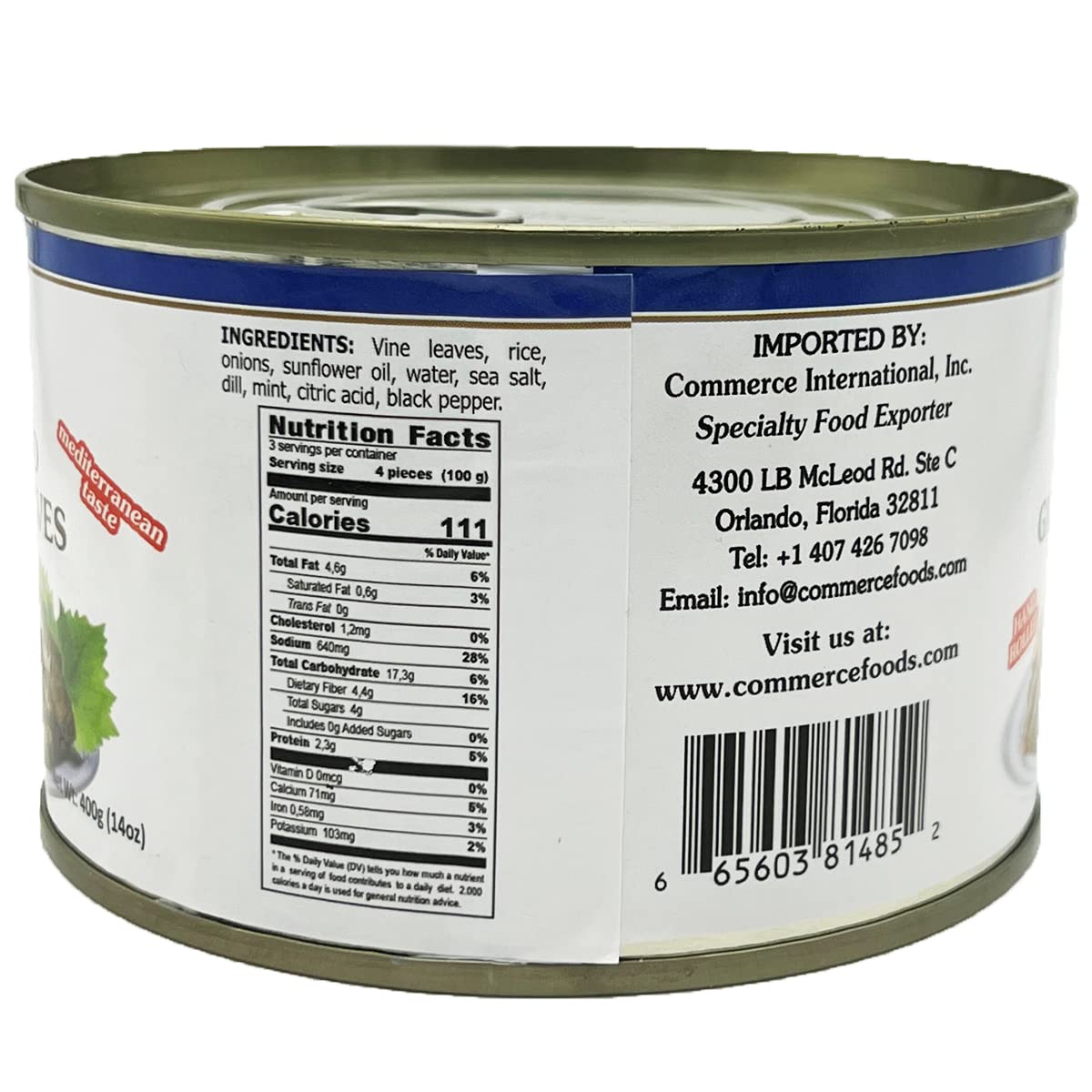 Eastern Feast - Stuffed Grape Leaves, 14 oz / 400g, (4 PACK) Vegan Suitable