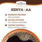 Fresh Roasted Coffee Kenya AA Ground, Med-Dark Roast, 12 oz, Kosher, 1 Pack