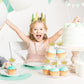Donoter Crown Cupcake Toppers 48 Pcs Gold Glittery Paper Picks for Baby Shower Birthday Party Decorations