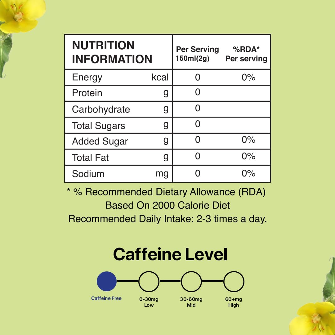 BLUE TEA Mullein Tea Bags - Herbal, Caffeine Free, Vegan - 30 Count Pyramid Bags