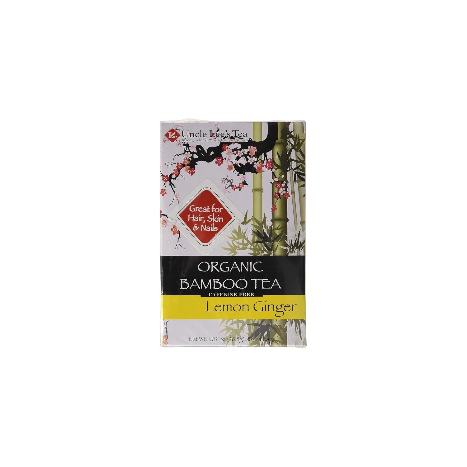 Uncle Lees Tea Organic Bamboo Lemon Ginger Tea, 18 Count, Pack of 1