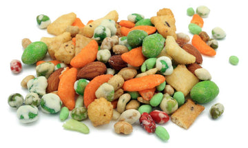 OREGON FARM FRESH SNACKS Wasabi Peas & Rice Crackers Mix - 14 oz - Asian Snacks with Almonds, Peanuts & Soybeans
