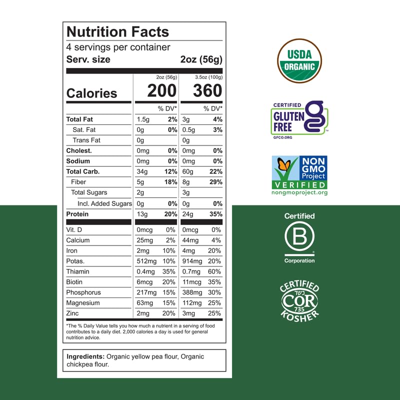 Chickapea Organic Chickpea Pasta - Shells - 8 Oz (Pack Of 6)