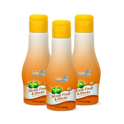 Monk Fruit &Stevia (1.7 FL OZ - Liquid Sweetener 330 Servings/Bottle | 3Pack)