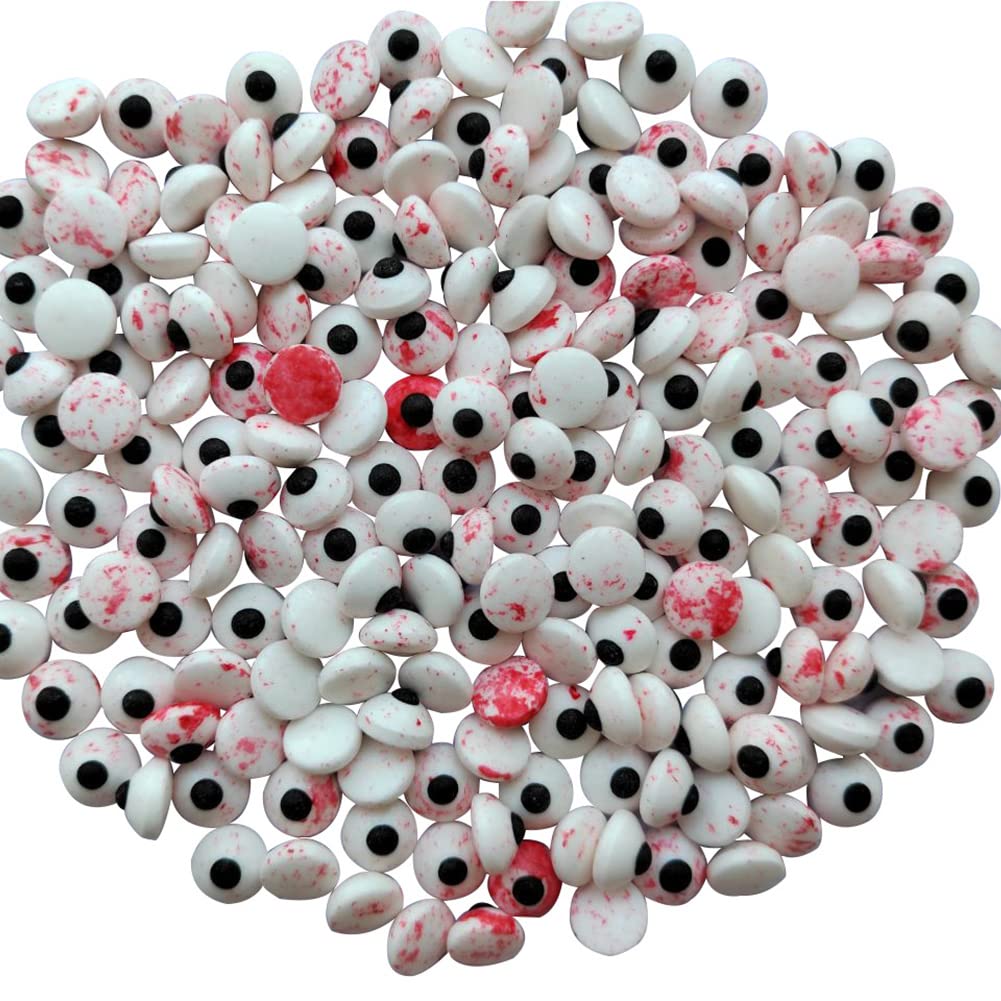 1 Bottle Candy Eyeballs Bloody Red Eyes Cake Cupcake Toppers Cookie Decorations Edible Dessert Sprinkles for Halloween Christmas