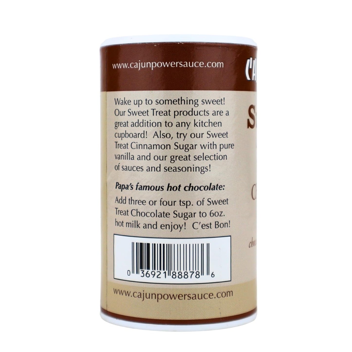 Cajun Power Sweet Treat Chocolate Sugar With Pure Vanilla 8Oz