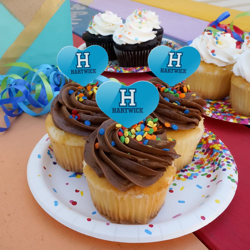 GRAPHICS & MORE Cupcake Picks Set of 6 - Acrylic Heart Love Decoration - Hartwick College