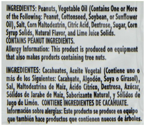Sabritas Salt And Lime Peanuts, 7-Ounce (Pack Of 6)