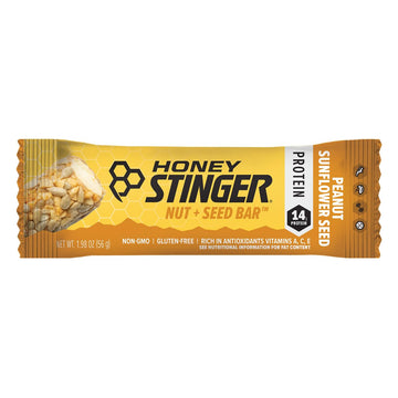 Honey Stinger Nut + Seed Bar | Peanut Sunflower Seed | Protein Packed Food for Exercise, Endurance and Performance and Recovery