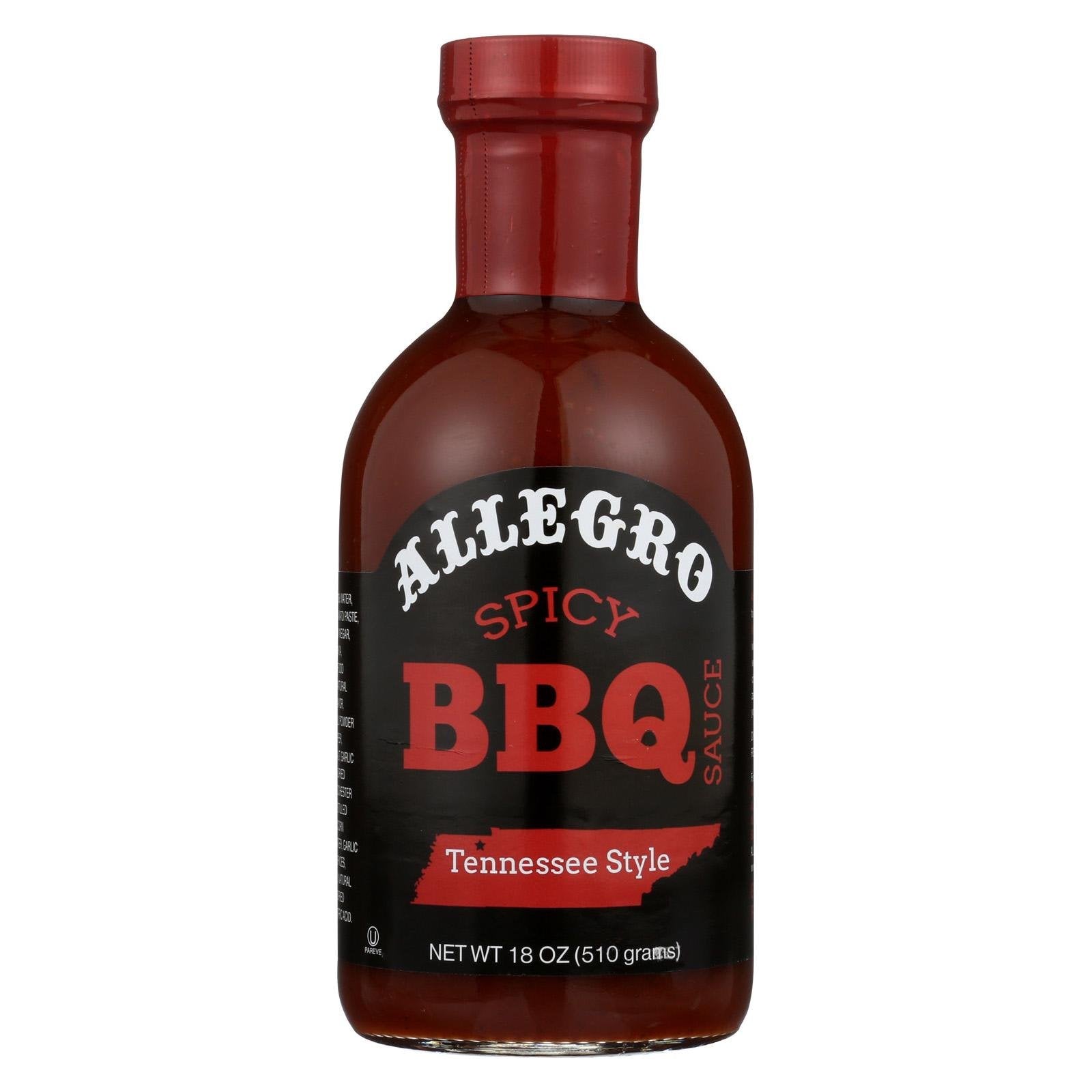 Allegro Sauce Bbq Spicy 18-Ounce (Pack Of 6)