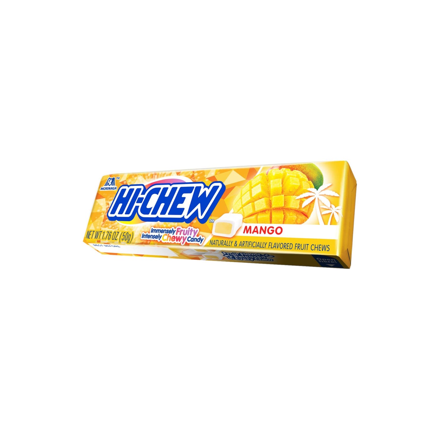 Hi-Chew Mango - Box Of 15 Sticks, 1.76Oz Ea | Unique Fun Soft & Chewy Taffy Candy | Immensely Juicy Exotic Fruit Flavors