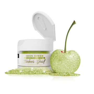Bakell - Neon Green Tinker Dust (5g, 1x Jar) Edible Glitter for Food, Desserts, and Beverages!