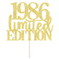 Yetxel 1986 Cake Topper - Handmade Golden Glitter Decoration for 39th Birthday Celebration