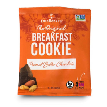 Erin Baker'S Breakfast Cookies, Peanut Butter Chocolate, Whole Grain, Non-Gmo, 3-Ounce (Pack Of 12)