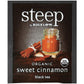 Steep Organic Sweet Cinnamon Black Tea 20 Count Box (1 Box), Certified Organic, Gluten-Free, Kosher Tea In Foil-Wrapped Bags