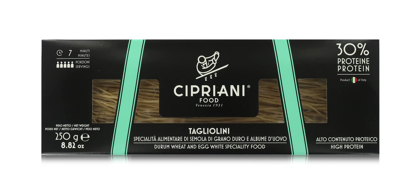 Cipriani Tagliolini Egg Pasta Noodles - High Protein, Non-GMO, Kosher - 8.82 oz (Pack of 2)