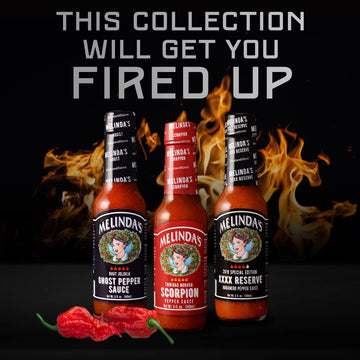 Melindas Extreme Fiery Collection Hot Sauce Gift Set - Extra Spicy, 5oz, 3 Pack