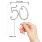 Hatcher lee 50th Birthday Cake Topper - Bling Crystal Metal Decoration, Silver, Model HCL-024