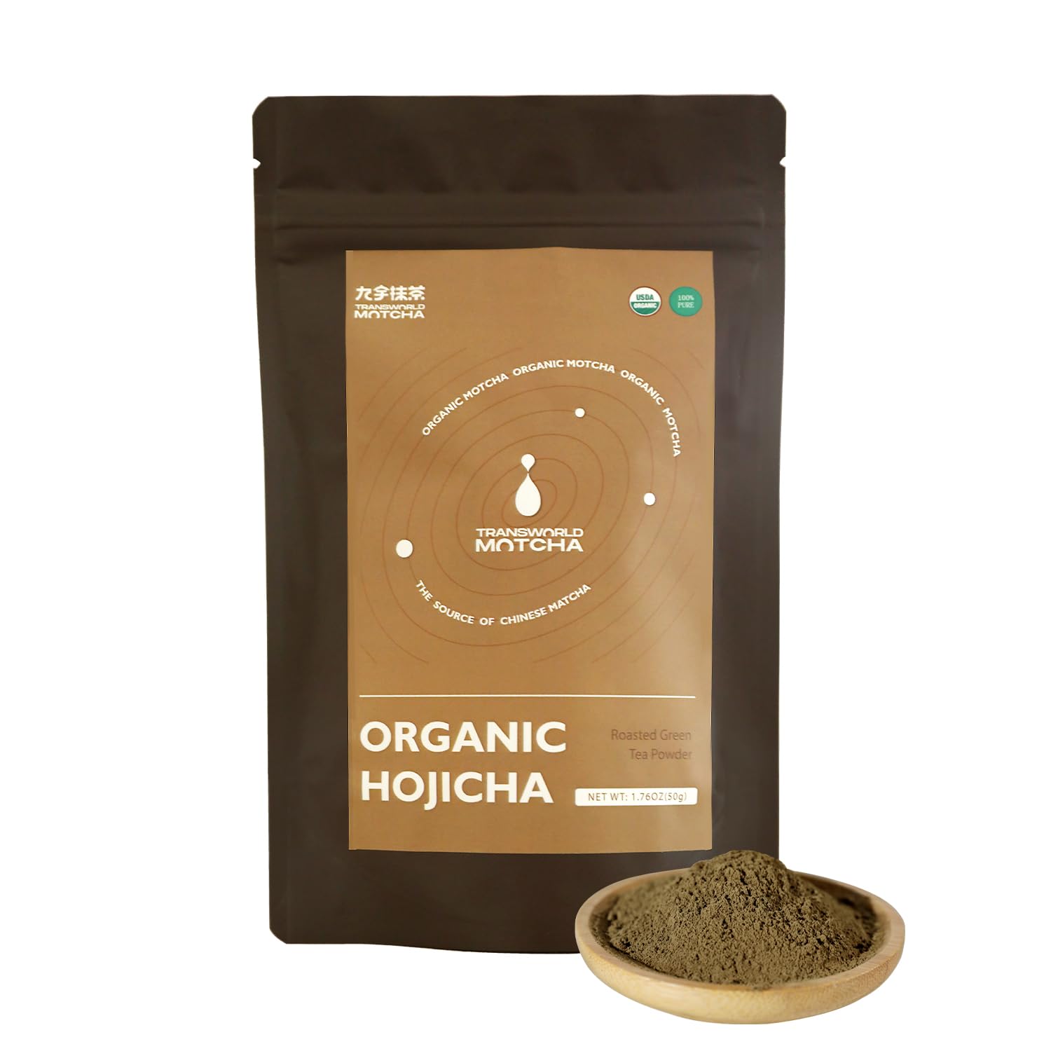 Jiuyu Hojicha Powder Organic Matcha Roasted Green Tea 50g/1.76oz