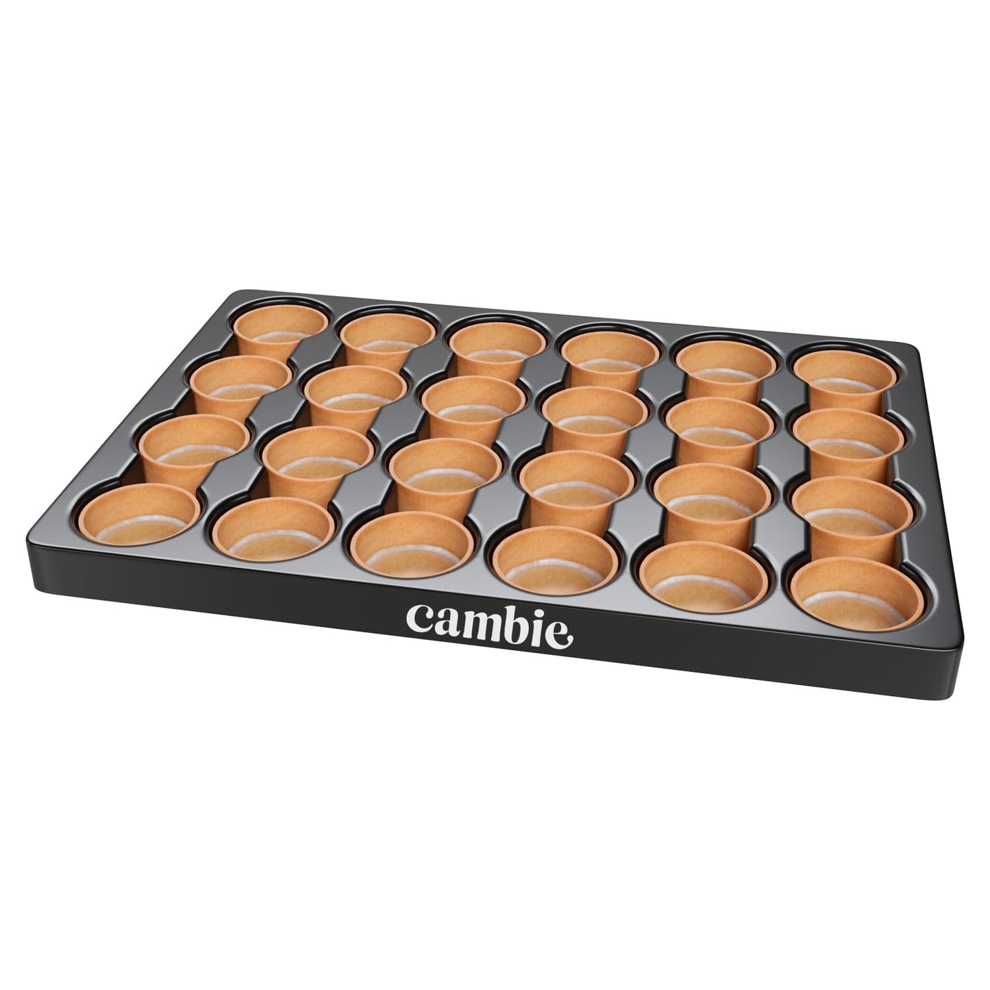 Cambie Sweet Round Mini Tart Shells  1.38 Diameter  French Style Tart Shells with White Chocolate Coating (Pack of 96)