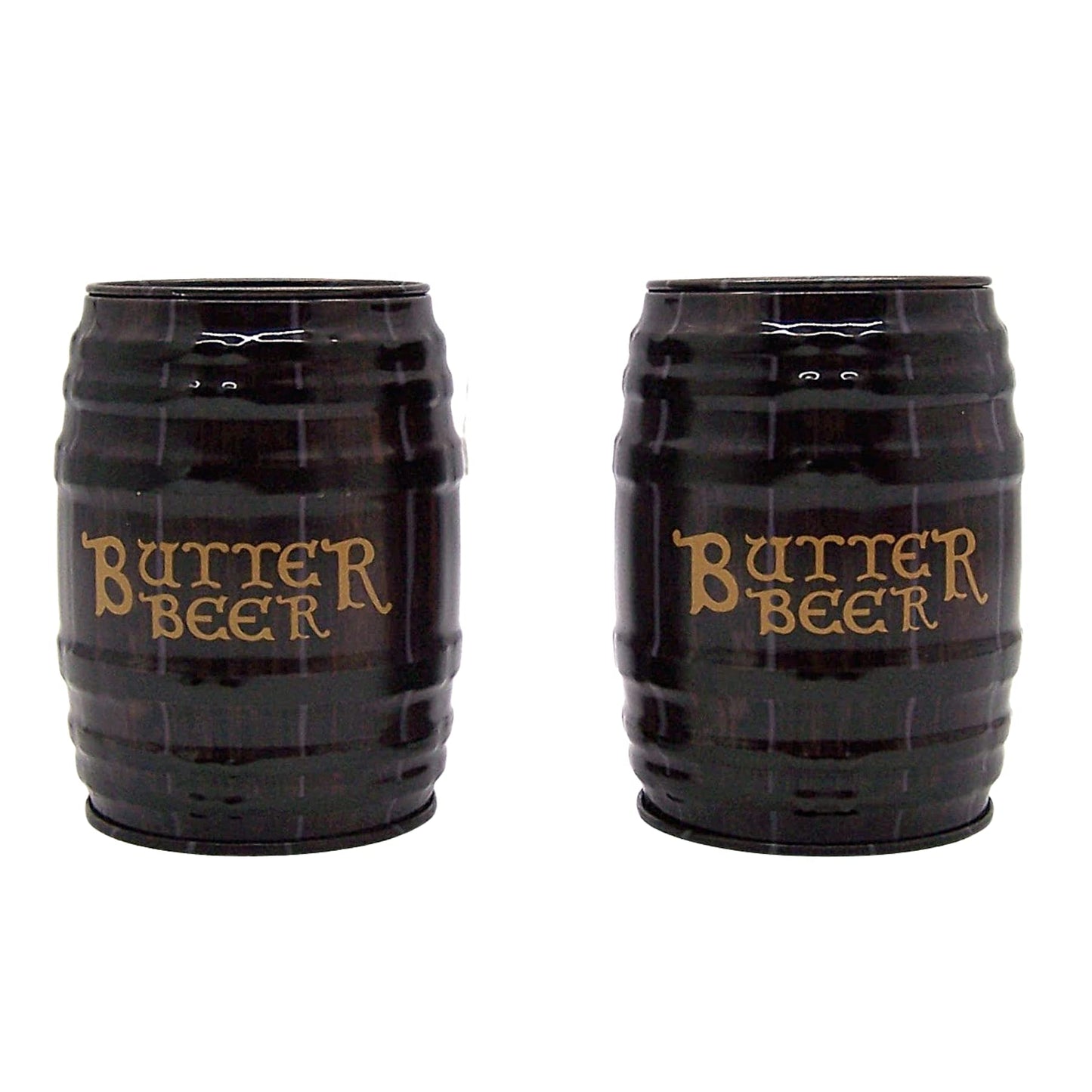 Wowser Harry Potter Inspired Butterbeer Chewy Candy, 2 Pack Barrel Tin, 1.5 Ounce, Fun and Delicious Treat, Brown