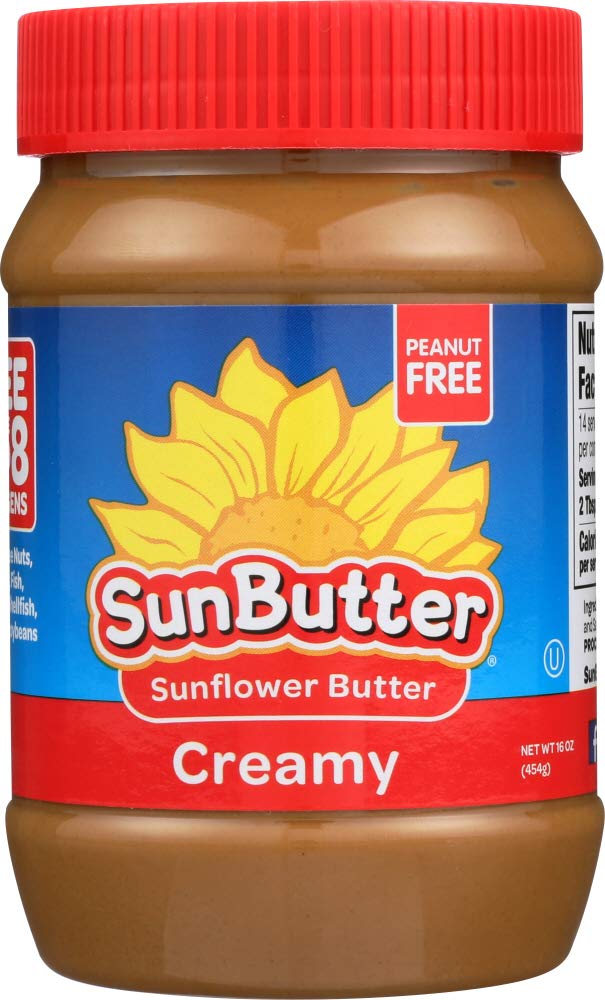 SunButter Creamy Sunflower Seed Spread, 16 OZ Plastic Jars (Pack of 3)