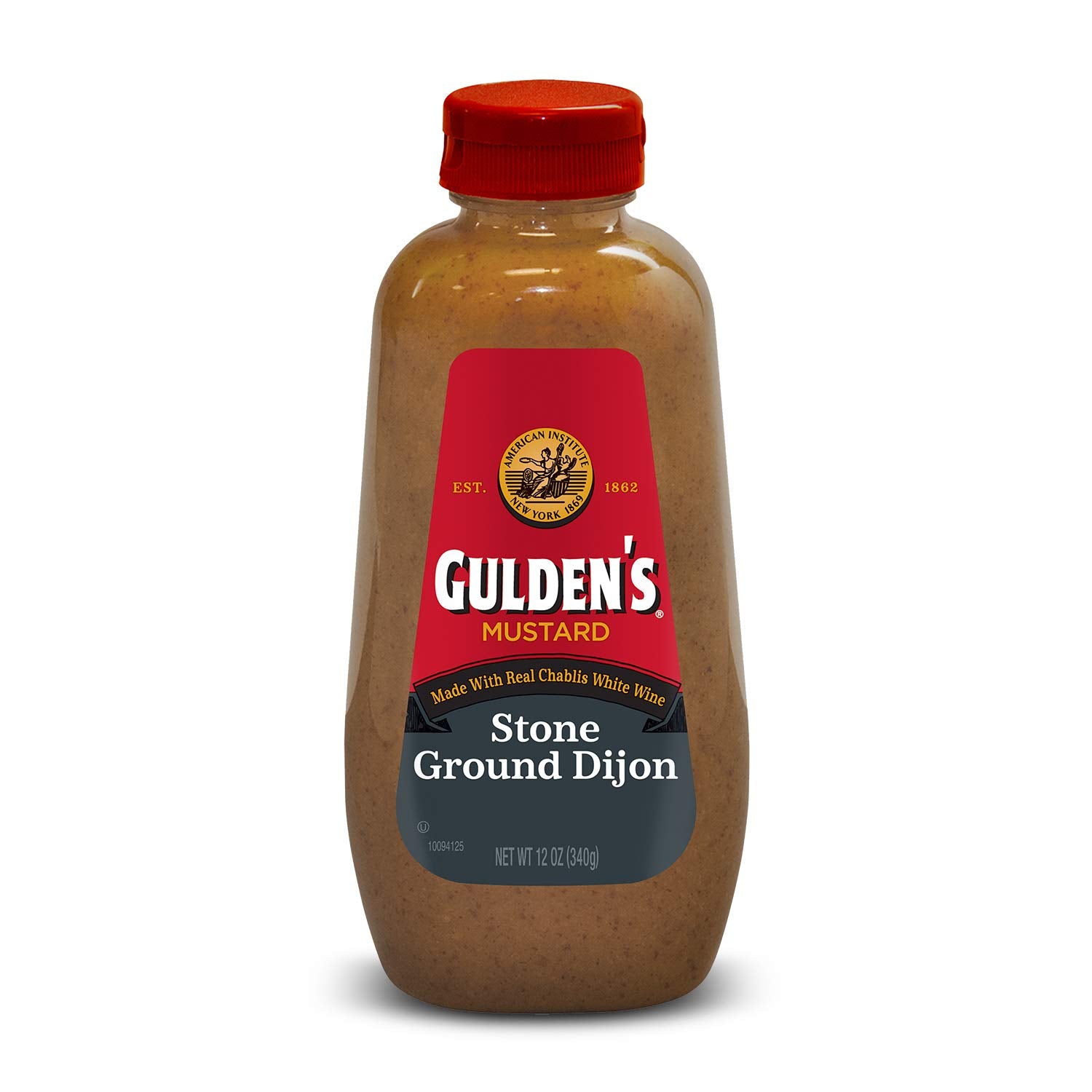 Gulden S Stone Ground Dijon Mustard Squeeze Bottle  12 Oz. (Pack Of 12)