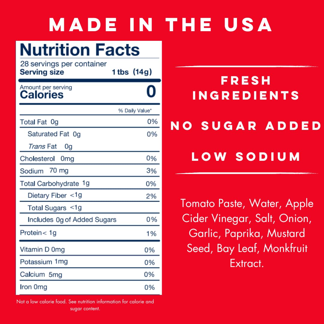 Yo Mamas Foods Keto Classic Ketchup - Pack of (1) - No Sugar Added, Low Carb, Vegan, Gluten Free, Paleo Friendly, and Made with