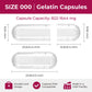 ATLEMISME Empty Gelatin compact pieces Size 000 - 100 Count with 2 Micro Lab Spoons for Capsule Filling