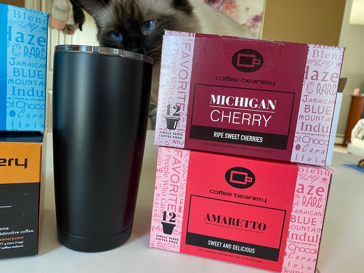 Coffee Beanery Michigan Cherry Coffee Pods, Medium Roast, 12 Count Pack