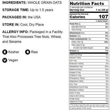 Food to Live Quick Cooking Rolled Oats, 25 Pounds - One Minute Oatmeal, Whole Grain, Instant Meal, Dry Thin Flakes, Uncooked, Ra