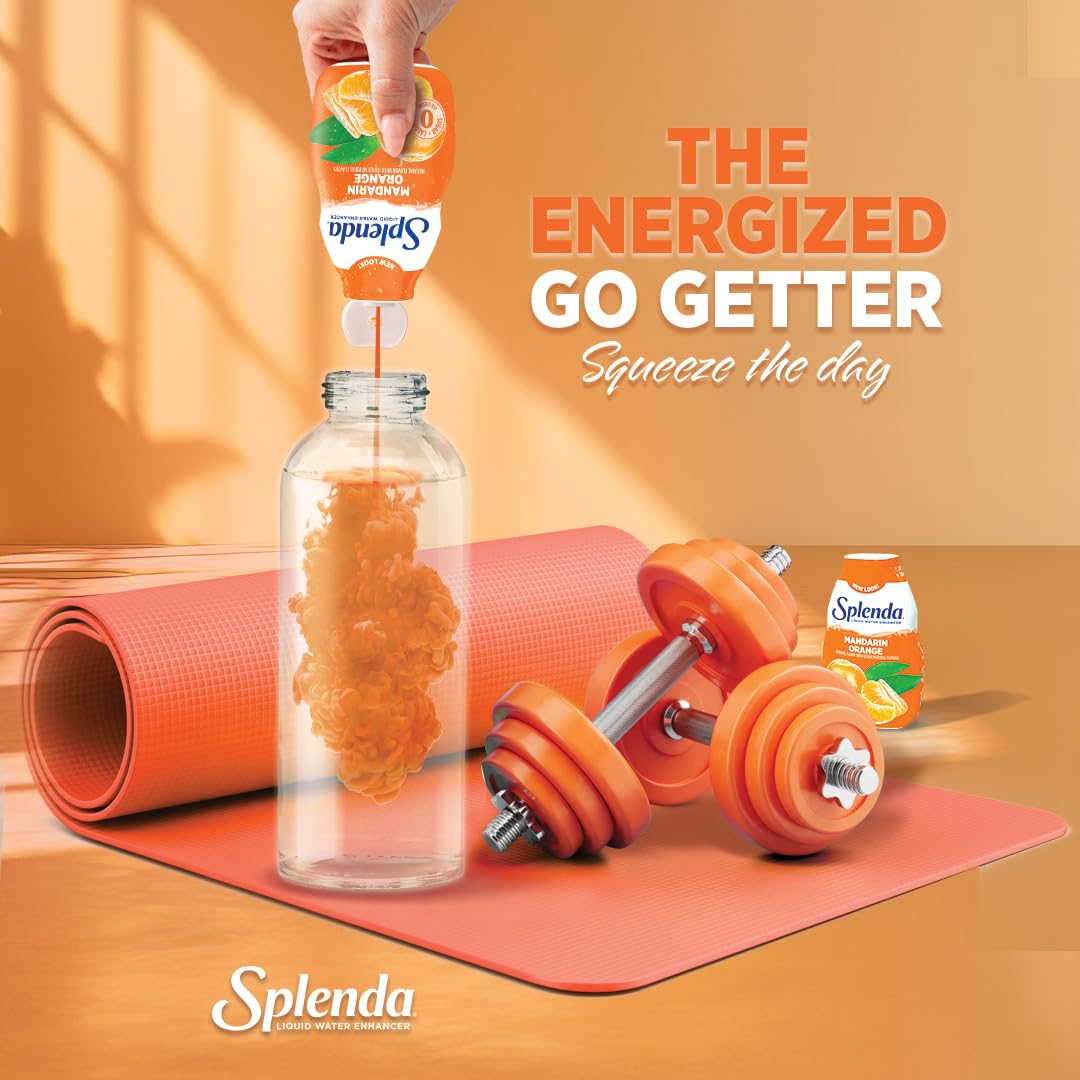 SPLENDA Liquid Water Enhancer Drops, Sugar Free, Zero Calorie, Natural Flavor, Concentrated Drink Mix, 3.11 Fl Oz Each Bottle (M