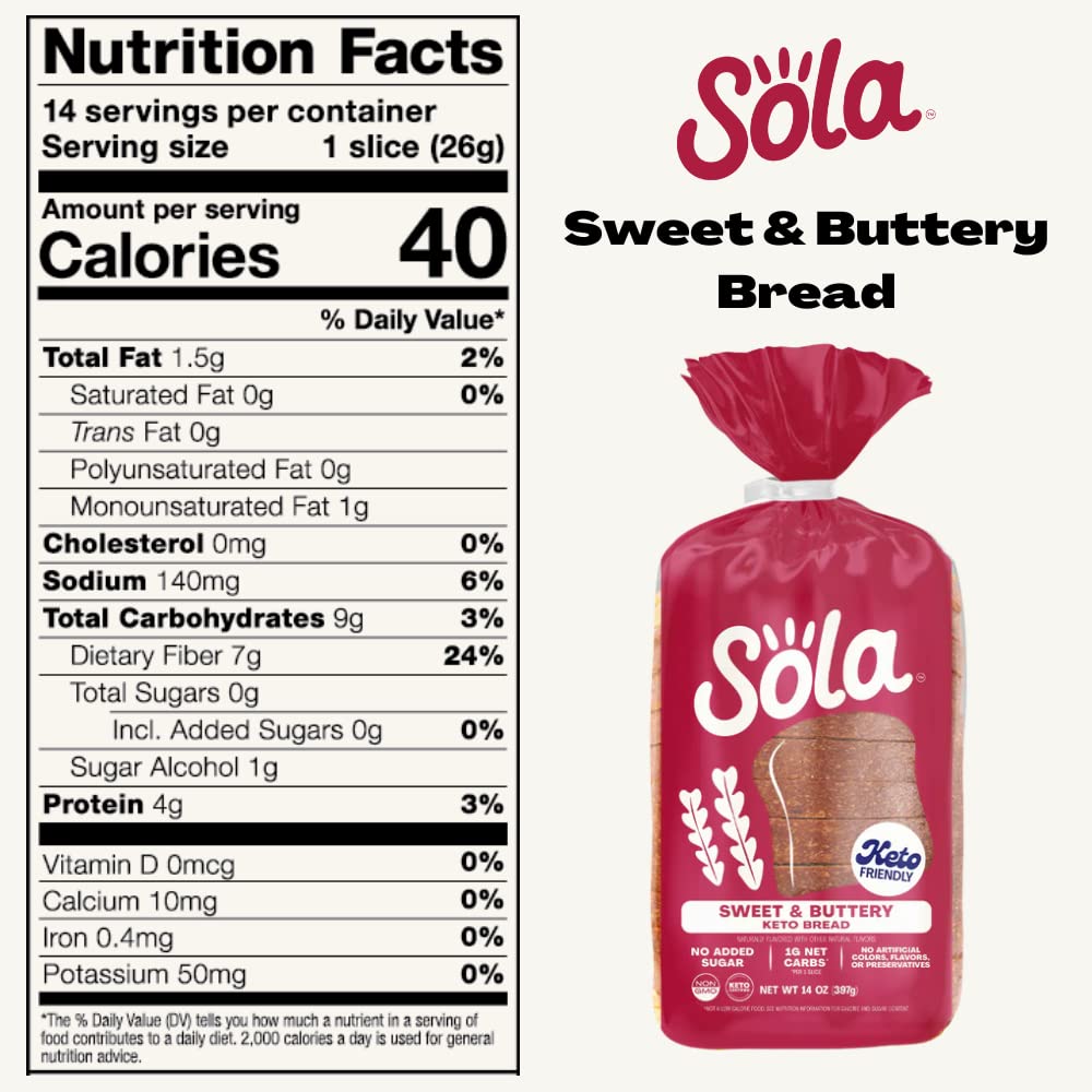 The Sola Company Sola Sweet and Buttery Bread, 14 OZ